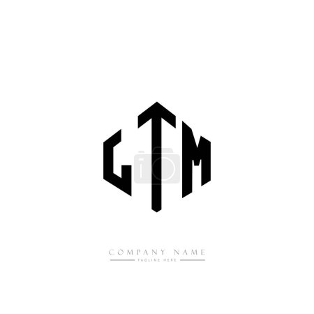 Ilustración de LTM letras logotipo diseño vector ilustración - Imagen libre de derechos