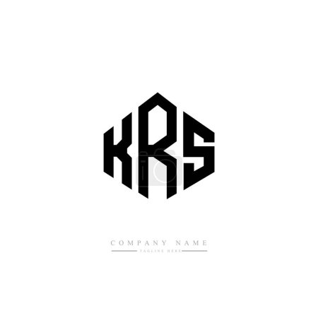 Ilustración de Diseño del logo de letras KRS con forma de polígono. vector logo plantilla blanco y negro colores. monograma, negocio y logotipo de bienes raíces. - Imagen libre de derechos