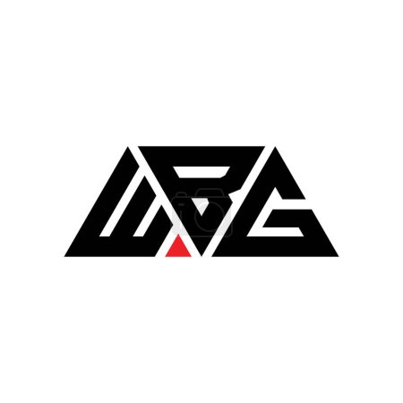 Téléchargez les illustrations : WBG triangle lettre logo design avec forme de triangle. WBG triangle logo design monogramme. Modèle de logo vectoriel triangle WBG avec couleur rouge. Logo triangulaire WBG Logo simple, élégant et luxueux. Groupe de travail - en licence libre de droit