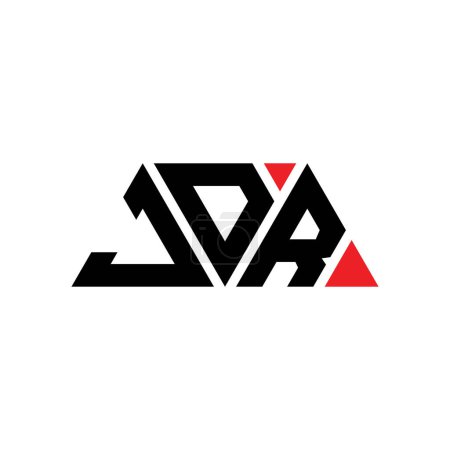 Ilustración de Diseño del logotipo de la letra del triángulo JDR con forma de triángulo. Monograma de diseño del logotipo del triángulo JDR. Plantilla de logotipo de vector de triángulo JDR con color rojo. Logotipo triangular JDR Logotipo simple, elegante y lujoso. JDR - Imagen libre de derechos