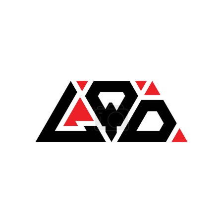 Illustration for LQD triangle letter logo design with triangle shape. LQD triangle logo design monogram. LQD triangle vector logo template with red color. LQD triangular logo Simple, Elegant, and Luxurious Logo. LQD - Royalty Free Image