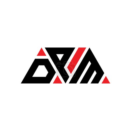 Ilustración de Diseño del logotipo de la letra del triángulo DPM con forma de triángulo. Monograma de diseño del logotipo del triángulo DPM. Plantilla de logotipo de vector de triángulo DPM con color rojo. Logotipo triangular DPM Logotipo simple, elegante y lujoso. DPM - Imagen libre de derechos