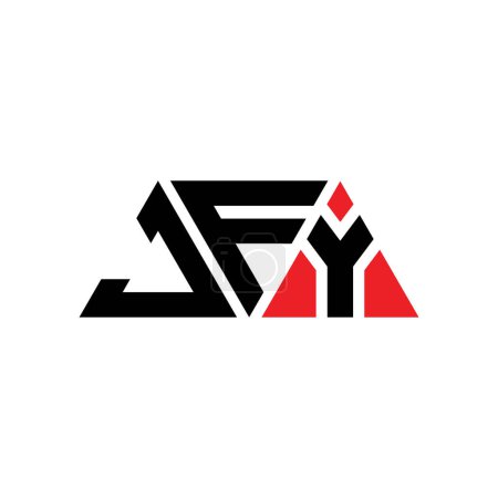 Téléchargez les illustrations : JFY triangle lettre logo design avec forme de triangle. Monogramme JFY logo triangle design. Modèle de logo vectoriel triangle JFY avec couleur rouge. Logo triangulaire JFY Logo simple, élégant et luxueux. JFY - en licence libre de droit