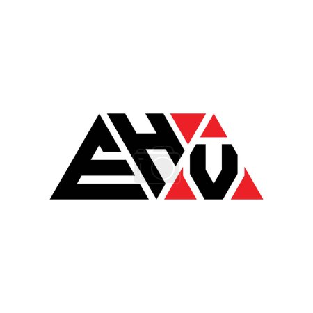 Téléchargez les illustrations : EHV triangle lettre logo design avec forme de triangle. EHV triangle logo design monogramme. Modèle de logo vectoriel triangle EHV avec couleur rouge. Logo triangulaire EHV Logo simple, élégant et luxueux. EHV - en licence libre de droit