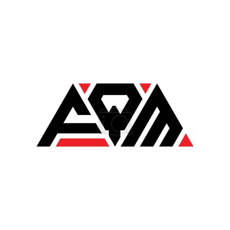 Ilustración de Diseño del logotipo de letra de triángulo FQM con forma de triángulo. Monograma de diseño del logotipo del triángulo FQM. Plantilla de logotipo de vector triangular FQM con color rojo. Logotipo triangular FQM Logotipo simple, elegante y lujoso. FQM - Imagen libre de derechos