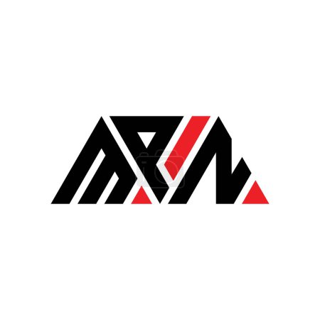 Ilustración de Diseño del logotipo de la letra del triángulo MPN con forma de triángulo. Monograma de diseño del logotipo del triángulo MPN. Plantilla de logotipo de vector de triángulo MPN con color rojo. Logo triangular MPN Logotipo simple, elegante y lujoso. NMP - Imagen libre de derechos