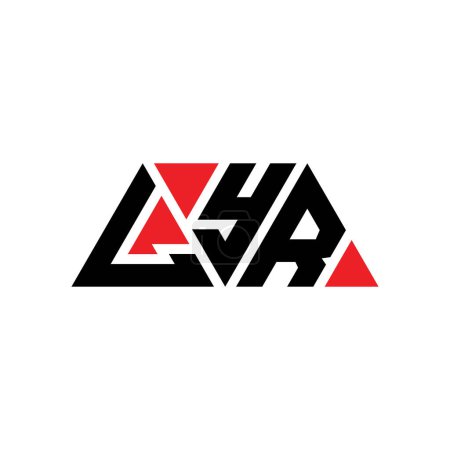 Illustration for LYR triangle letter logo design with triangle shape. LYR triangle logo design monogram. LYR triangle vector logo template with red color. LYR triangular logo Simple, Elegant, and Luxurious Logo. LYR - Royalty Free Image