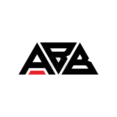 Téléchargez les illustrations : ABB lettre triangle logo design avec forme de triangle. ABB logo triangle design monogramme. Modèle de logo vectoriel triangle ABB avec couleur rouge. Logo ABB triangulaire Logo simple, élégant et luxueux. ABB - en licence libre de droit