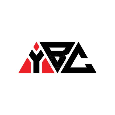 Téléchargez les illustrations : YBC triangle lettre logo design avec forme de triangle. Monogramme de logo triangle YBC. Modèle de logo vectoriel triangle YBC avec couleur rouge. Logo triangulaire YBC Logo simple, élégant et luxueux. YBC - en licence libre de droit