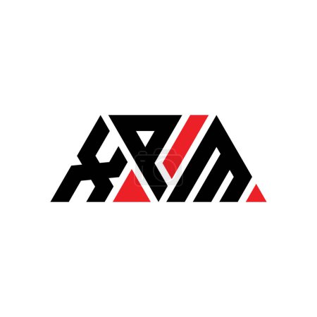 Téléchargez les illustrations : Modèle de logo de lettre triangle XPM avec forme de triangle. Monogramme XPM logo triangle design. Modèle de logo vectoriel triangle XPM avec couleur rouge. Logo XPM triangulaire Logo simple, élégant et luxueux. XPM - en licence libre de droit