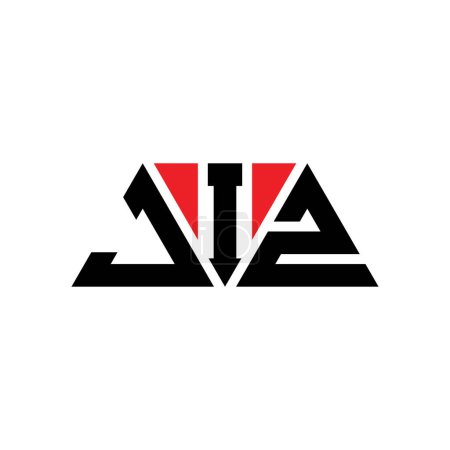Ilustración de Diseño de logotipo de letra triangular JIZ con forma de triángulo. Monograma de diseño del logotipo del triángulo JIZ. Plantilla de logotipo de vector de triángulo JIZ con color rojo. Logotipo triangular JIZ Logotipo simple, elegante y lujoso. JIZ - Imagen libre de derechos