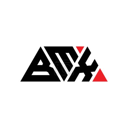 Ilustración de Diseño del logotipo de la letra del triángulo BMX con forma de triángulo. Diseño del logotipo del triángulo BMX monograma. Plantilla de logotipo de vector de triángulo BMX con color rojo. Logo triangular BMX Logotipo simple, elegante y lujoso. BMX - Imagen libre de derechos