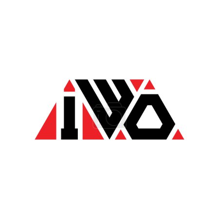 Ilustración de Diseño del logotipo de la letra triángulo IWO con forma de triángulo. monograma de diseño del logotipo del triángulo IWO. Plantilla de logotipo de vector triangular IWO con color rojo. Logotipo triangular IWO Logotipo simple, elegante y lujoso. IWO - Imagen libre de derechos