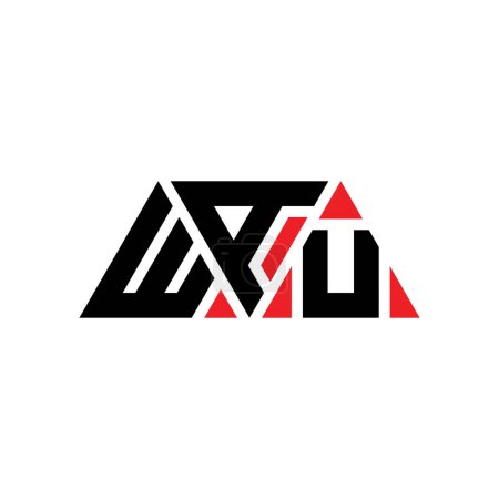 Téléchargez les illustrations : WAU triangle lettre logo design avec forme de triangle. WAU triangle logo design monogramme. Modèle de logo vectoriel triangle WAU avec couleur rouge. Logo triangulaire WAU Logo simple, élégant et luxueux. WAU - en licence libre de droit