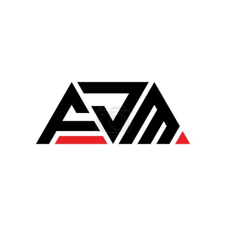 Téléchargez les illustrations : FJM triangle lettre logo design avec forme de triangle. FJM triangle logo design monogramme. Modèle de logo vectoriel triangle FJM avec couleur rouge. Logo triangulaire FJM Logo simple, élégant et luxueux. FJM - en licence libre de droit