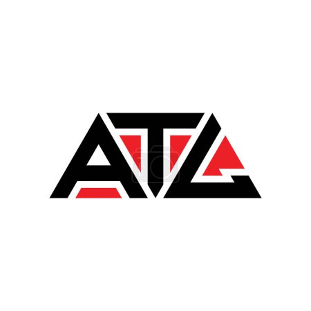 Ilustración de Diseño del logotipo de letra de triángulo ATL con forma de triángulo. Diseño del logotipo del triángulo ATL monograma. Plantilla de logotipo de vector de triángulo ATL con color rojo. Logo triangular ATL Logotipo simple, elegante y lujoso. ATL - Imagen libre de derechos