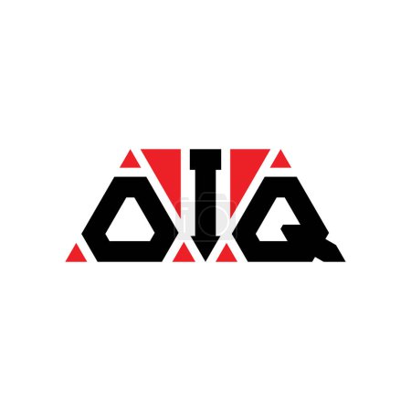 Ilustración de Diseño del logotipo de la letra del triángulo OIQ con forma de triángulo. Monograma de diseño del logotipo del triángulo OIQ. Plantilla de logotipo de vector de triángulo OIQ con color rojo. Logotipo triangular OIQ Logotipo simple, elegante y lujoso. OIQ - Imagen libre de derechos