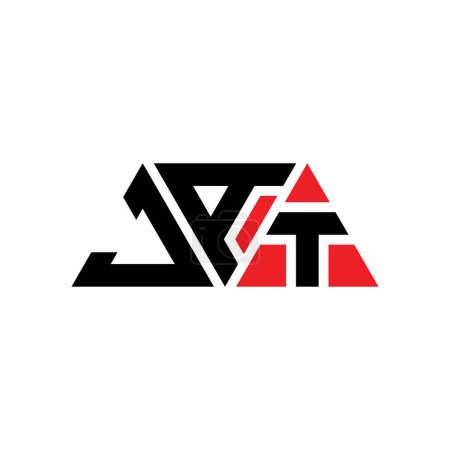 Ilustración de Diseño del logotipo de la letra del triángulo JAT con forma de triángulo. Monograma de diseño del logotipo del triángulo JAT. Plantilla de logotipo de vector de triángulo JAT con color rojo. Logo triangular JAT Logotipo simple, elegante y lujoso. JAT - Imagen libre de derechos