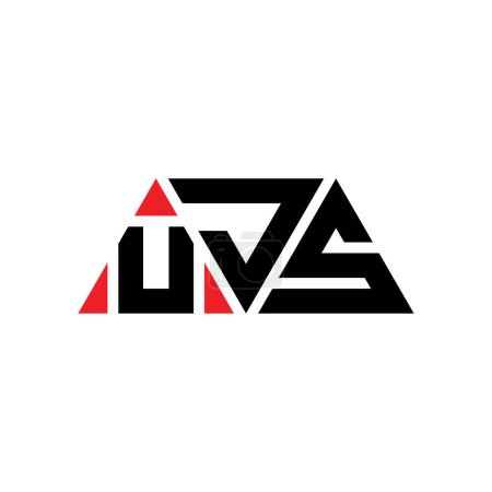 Ilustración de Diseño del logotipo de la letra del triángulo UJS con forma de triángulo. Monograma de diseño del logotipo del triángulo UJS. Plantilla de logotipo de vector de triángulo UJS con color rojo. Logotipo triangular UJS Logotipo simple, elegante y lujoso. UJS - Imagen libre de derechos