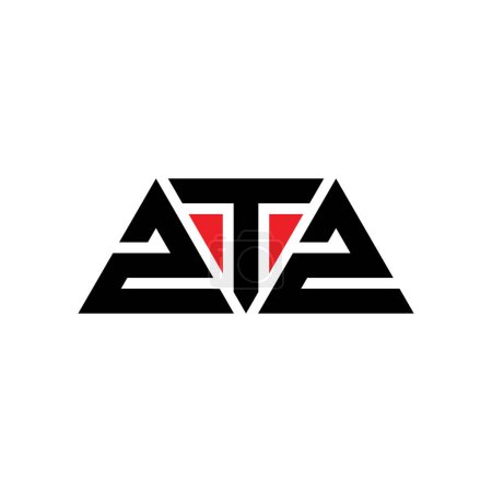 Ilustración de Diseño de logotipo de letra triangular ZTZ con forma de triángulo. Monograma de diseño del logotipo del triángulo ZTZ. Plantilla de logotipo de vector triangular ZTZ con color rojo. Logotipo triangular ZTZ Logotipo simple, elegante y lujoso. ZTZ - Imagen libre de derechos