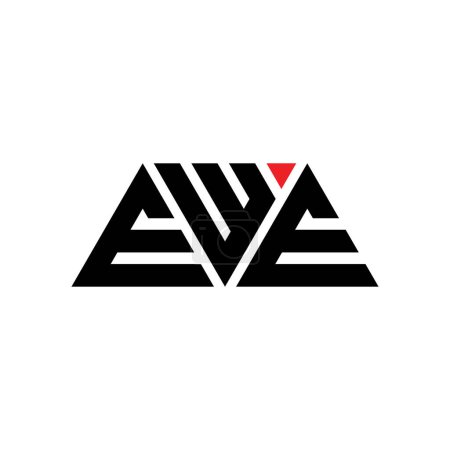 Ilustración de Diseño del logotipo de la letra del triángulo EWE con forma de triángulo. Monograma de diseño del logotipo del triángulo EWE. Plantilla de logotipo de vector triangular EWE con color rojo. Logotipo triangular EWE Logotipo simple, elegante y lujoso. EWE - Imagen libre de derechos