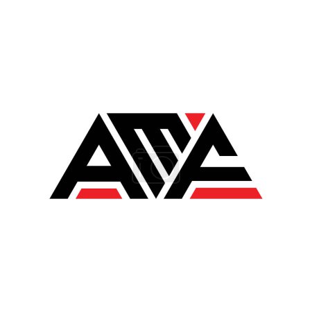 Ilustración de Diseño del logotipo de letra triángulo AMF con forma de triángulo. Monograma de diseño del logotipo del triángulo AMF. Plantilla de logotipo de vector de triángulo AMF con color rojo. Logotipo triangular AMF Logotipo simple, elegante y lujoso. FMA - Imagen libre de derechos
