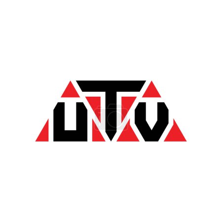 Téléchargez les illustrations : UTV triangle lettre logo design avec forme de triangle. UTV triangle logo design monogramme. Modèle de logo vectoriel triangle UTV avec couleur rouge. Logo triangulaire UTV Logo simple, élégant et luxueux. UTV - en licence libre de droit