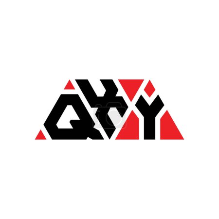 Ilustración de Diseño del logotipo de la letra del triángulo QXY con forma de triángulo. Diseño del logotipo del triángulo QXY monograma. Plantilla de logotipo de vector de triángulo QXY con color rojo. Logo triangular QXY Logotipo simple, elegante y lujoso. QXY - Imagen libre de derechos