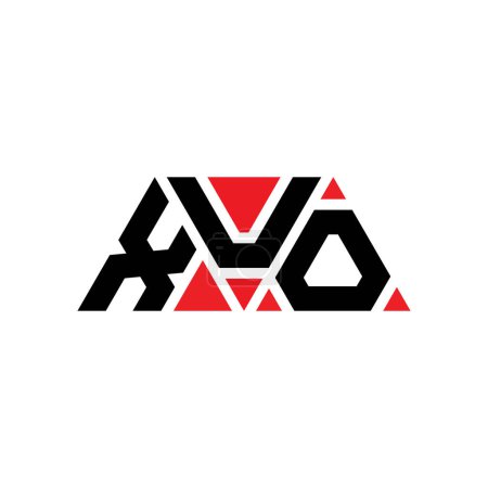 Ilustración de Diseño del logotipo de la letra triangular XUO con forma de triángulo. Monograma de diseño del logotipo del triángulo XUO. XUO triángulo vector logotipo plantilla con color rojo. Logotipo triangular XUO Logotipo simple, elegante y lujoso. XUO - Imagen libre de derechos