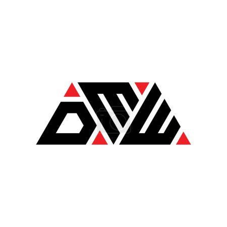Ilustración de Diseño del logotipo de letra de triángulo DMW con forma de triángulo. Monograma de diseño del logotipo del triángulo DMW. Plantilla de logotipo de vector de triángulo DMW con color rojo. Logotipo triangular DMW Logotipo simple, elegante y lujoso. DMW - Imagen libre de derechos