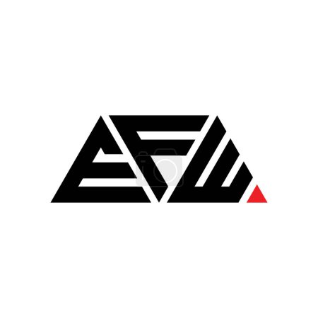 Illustration for EFW triangle letter logo design with triangle shape. EFW triangle logo design monogram. EFW triangle vector logo template with red color. EFW triangular logo Simple, Elegant, and Luxurious Logo. EFW - Royalty Free Image