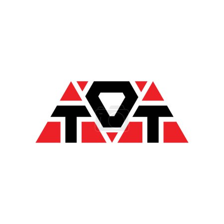 Ilustración de Diseño del logotipo de la letra del triángulo TOT con forma de triángulo. Diseño del logotipo del triángulo TOT monograma. Plantilla de logotipo de triángulo TOT con color rojo. Logo triangular TOT Logotipo simple, elegante y lujoso. TOT - Imagen libre de derechos