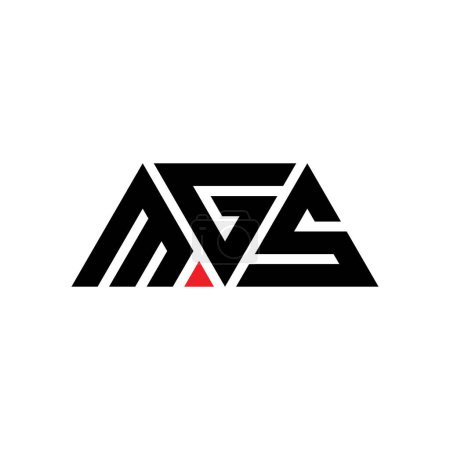 Ilustración de Diseño del logotipo de la letra del triángulo MGS con forma de triángulo. Monograma de diseño del logotipo del triángulo MGS. Plantilla de logotipo de vector de triángulo MGS con color rojo. Logo triangular MGS Logotipo simple, elegante y lujoso. MGS - Imagen libre de derechos