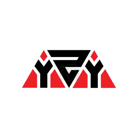 Ilustración de Diseño de logotipo de letra de triángulo YZY con forma de triángulo. Monograma de diseño del logotipo del triángulo YZY. Plantilla de logotipo de vector de triángulo YZY con color rojo. Logotipo triangular YZY Logotipo simple, elegante y lujoso. YZY - Imagen libre de derechos
