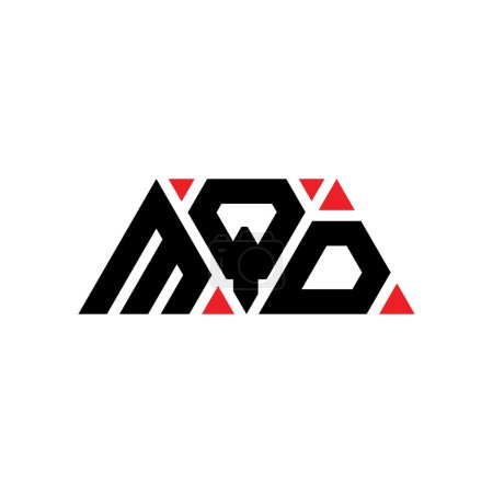 Ilustración de Diseño del logotipo de la letra del triángulo MQD con forma de triángulo. Monograma de diseño del logotipo del triángulo MQD. Plantilla de logotipo de vector de triángulo MQD con color rojo. Logotipo triangular MQD Logotipo simple, elegante y lujoso. MQD - Imagen libre de derechos
