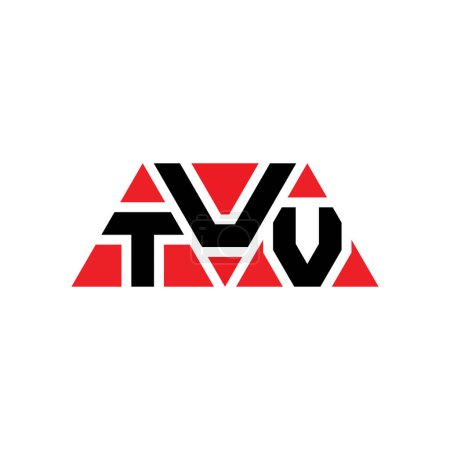 Illustration for TUV triangle letter logo design with triangle shape. TUV triangle logo design monogram. TUV triangle vector logo template with red color. TUV triangular logo Simple, Elegant, and Luxurious Logo. TUV - Royalty Free Image
