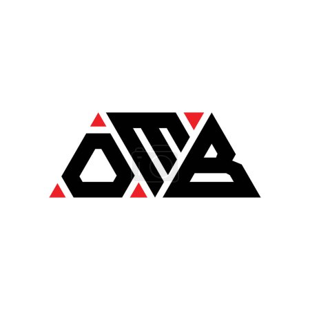 Ilustración de Diseño del logotipo de letra de triángulo OMB con forma de triángulo. Diseño del logotipo del triángulo OMB monograma. Plantilla de logotipo de vector de triángulo OMB con color rojo. Logotipo triangular OMB Logotipo simple, elegante y de lujo. OMB - Imagen libre de derechos