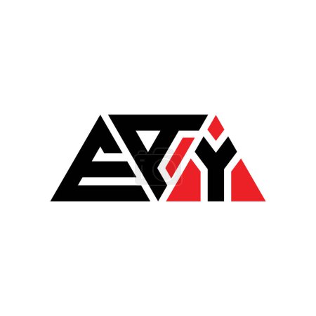 Illustration for EAY triangle letter logo design with triangle shape. EAY triangle logo design monogram. EAY triangle vector logo template with red color. EAY triangular logo Simple, Elegant, and Luxurious Logo. EAY - Royalty Free Image