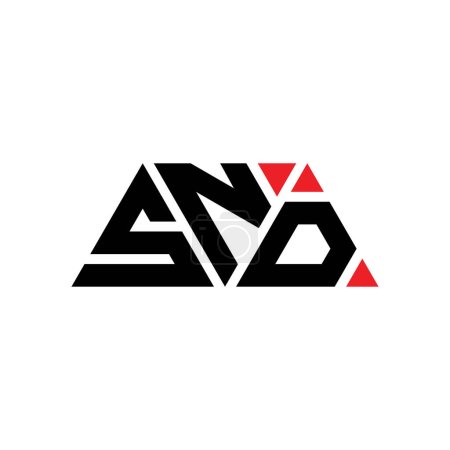 Ilustración de Diseño del logotipo de la letra del triángulo SND con forma de triángulo. Diseño del logotipo del triángulo SND monograma. SND triángulo vector logotipo plantilla con color rojo. Logo triangular SND Logotipo simple, elegante y lujoso. SND - Imagen libre de derechos