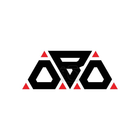 Téléchargez les illustrations : OBO triangle lettre logo design avec forme de triangle. OBO triangle logo design monogramme. Modèle de logo vectoriel triangle OBO avec couleur rouge. Logo triangulaire OBO Logo simple, élégant et luxueux. OBO - en licence libre de droit