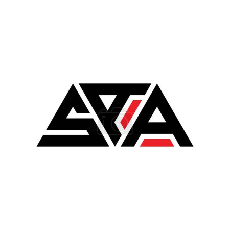 Ilustración de Diseño del logotipo de la letra del triángulo SAA con forma de triángulo. Monograma de diseño del logotipo del triángulo SAA. Plantilla de logotipo de vector triangular SAA con color rojo. Logotipo triangular SAA Logotipo simple, elegante y lujoso. AEA - Imagen libre de derechos