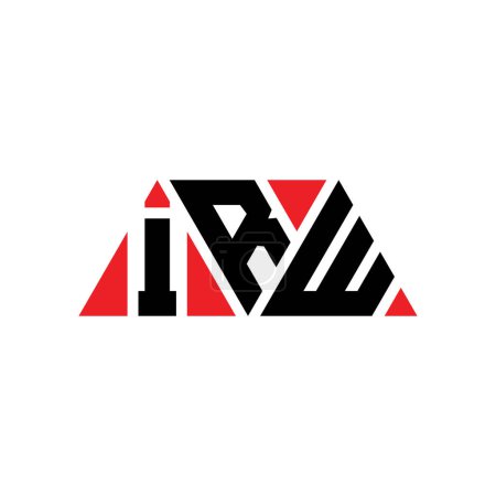 Ilustración de Diseño del logotipo de letra triangular IRW con forma de triángulo. Diseño del logotipo del triángulo IRW monograma. Plantilla de logotipo de triángulo IRW con color rojo. Logo triangular IRW Logotipo simple, elegante y lujoso. IRW - Imagen libre de derechos