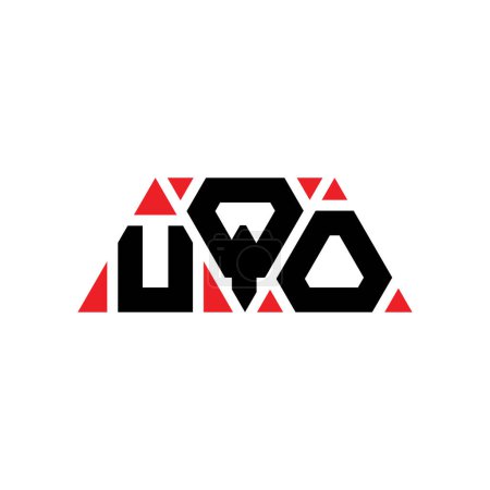 Téléchargez les illustrations : Design de logo de lettre triangle UQO avec forme de triangle. UQO triangle logo design monogramme. Modèle de logo vectoriel triangle UQO avec couleur rouge. Logo triangulaire UQO Logo simple, élégant et luxueux. UQO - en licence libre de droit