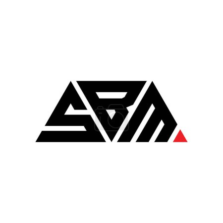 Ilustración de Diseño de logotipo de letra de triángulo SBM con forma de triángulo. Diseño del logotipo del triángulo SBM monograma. Plantilla de logotipo de vector de triángulo SBM con color rojo. Logotipo triangular SBM Logotipo simple, elegante y de lujo. MBE - Imagen libre de derechos