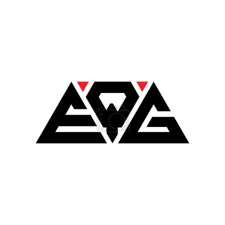 Téléchargez les illustrations : EQG triangle lettre logo design avec forme de triangle. EQG triangle logo design monogramme. Modèle de logo vectoriel triangle EQG avec couleur rouge. Logo triangulaire EQG Logo simple, élégant et luxueux. GQE - en licence libre de droit