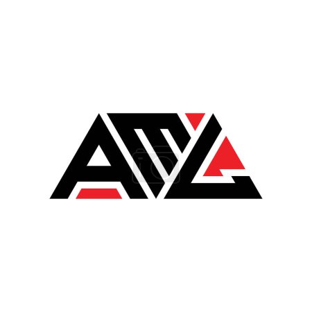 Ilustración de Diseño del logotipo de la letra del triángulo AML con forma de triángulo. Monograma de diseño del logotipo del triángulo AML. Plantilla de logotipo de vector triangular AML con color rojo. Logotipo triangular AML Logotipo simple, elegante y lujoso. AML - Imagen libre de derechos