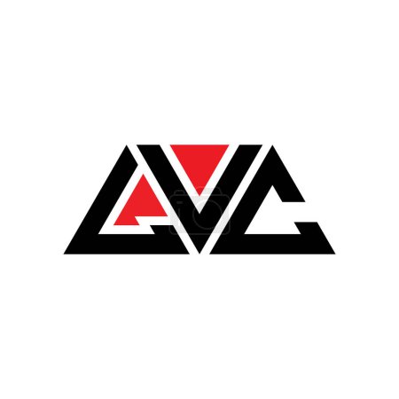 Téléchargez les illustrations : LVC triangle lettre logo design avec forme de triangle. Monogramme de logo triangle LVC. Modèle de logo vectoriel triangle LVC avec couleur rouge. Logo triangulaire LVC Logo simple, élégant et luxueux. LVC - en licence libre de droit