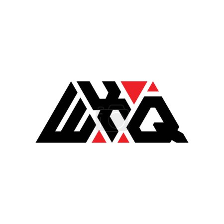 Illustration for WXQ triangle letter logo design with triangle shape. WXQ triangle logo design monogram. WXQ triangle vector logo template with red color. WXQ triangular logo Simple, Elegant, and Luxurious Logo. WXQ - Royalty Free Image