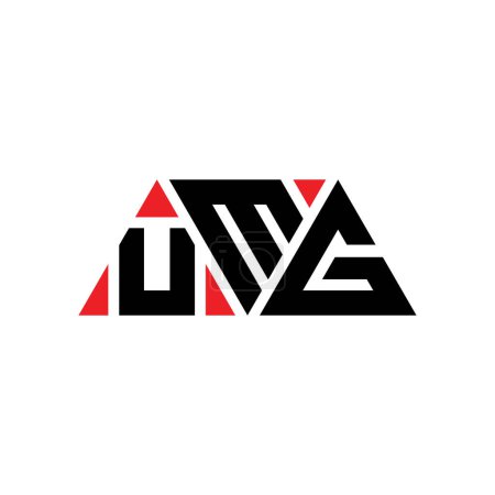 Ilustración de UMG triángulo letra logo diseño con forma de triángulo. UMG diseño del logotipo del triángulo monograma. UMG triángulo vector logotipo plantilla con color rojo. Logo triangular UMG Logotipo simple, elegante y lujoso. UMG - Imagen libre de derechos