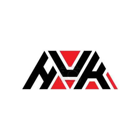 Ilustración de Diseño del logotipo de la letra del triángulo HUK con forma de triángulo. Monograma de diseño del logotipo del triángulo HUK. Plantilla de logotipo de vector de triángulo HUK con color rojo. Logotipo triangular HUK Logotipo simple, elegante y lujoso. HUK - Imagen libre de derechos